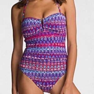 La Blanca Santorini Bandeau Halter One Piece Size 8